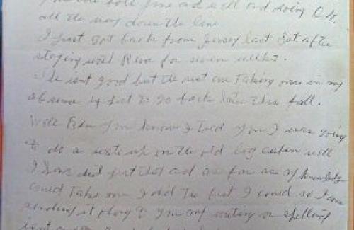 Elizabeth Tichenor Dedricks Letter page 1