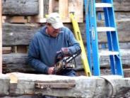 man sawing