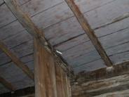 Close up interior of cabin ceiling