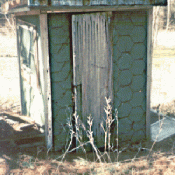 Old Green Outhouse